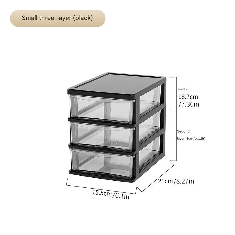 Organizator de birou cu sertare transparente – 2, 3 sau 4 sertare