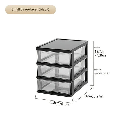 Organizator de birou cu sertare transparente – 2, 3 sau 4 sertare