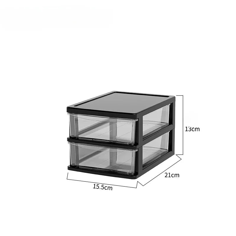 Organizator de birou cu sertare transparente – 2, 3 sau 4 sertare